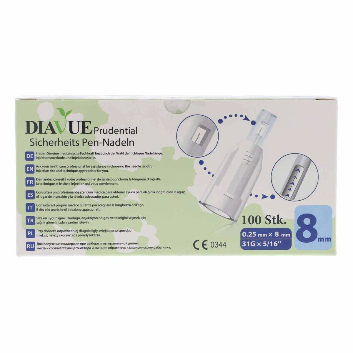 DIAVUE Prudential Sicherheits-Pen-Nadeln 31 Gx5 mm DIAVUE Prudential Sicherheits-Pen-Nadeln 31 Gx5 mm